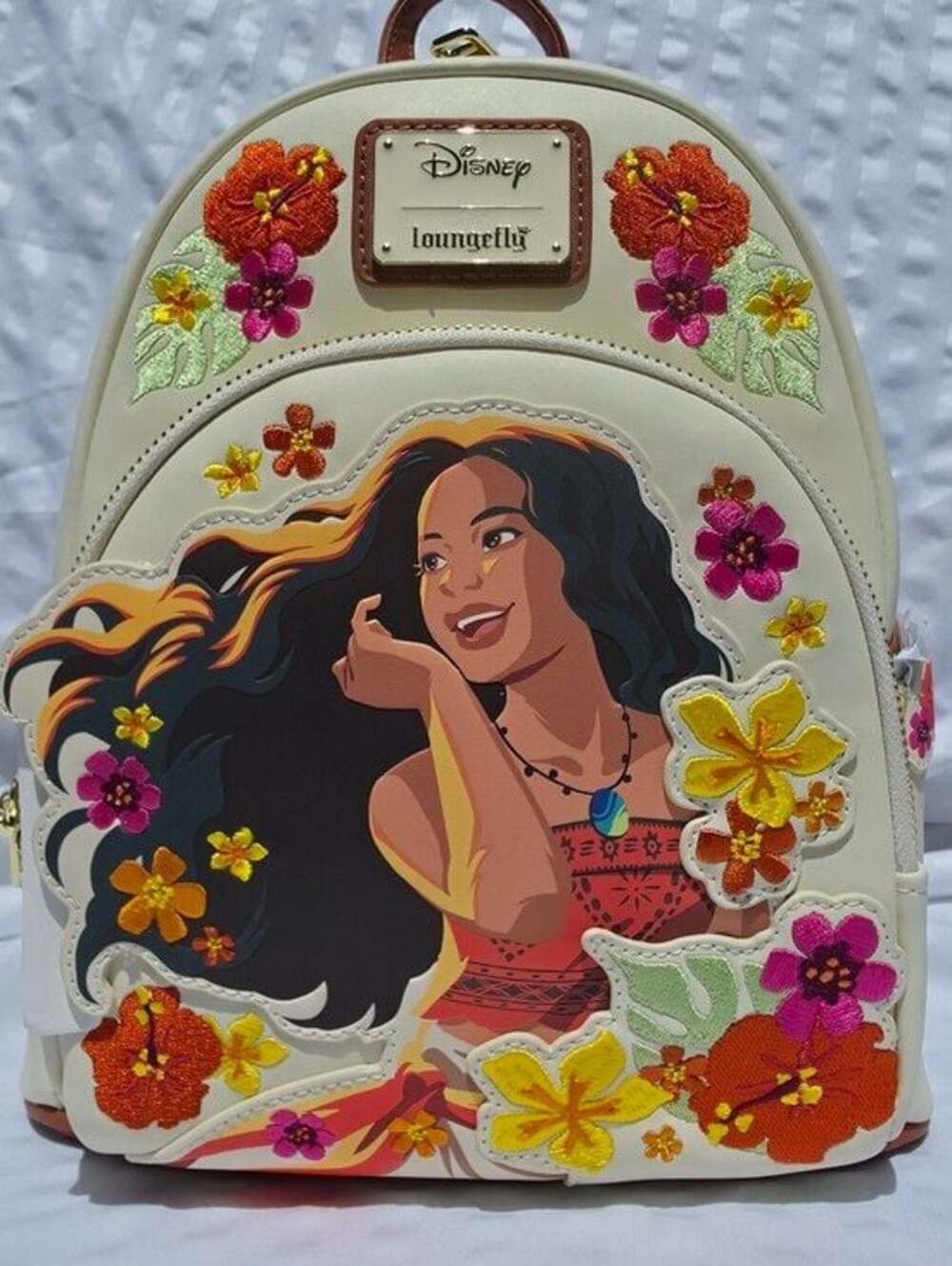 NWT Loungefly Disney's Moana Live Action Floral Mini Backpack